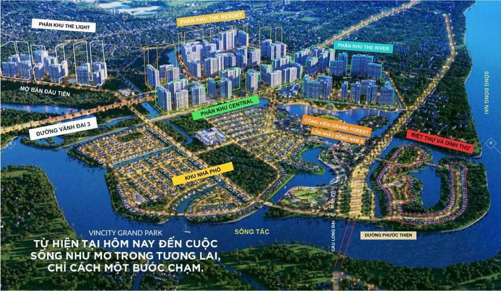 Tổng thể các Phân khu Vinhomes Quận 9