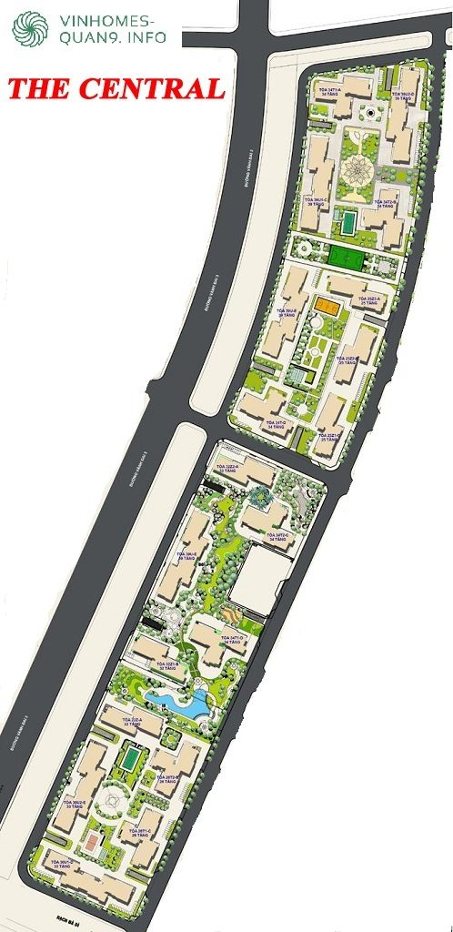 Mặt bằng tổng thể The Middle Vinhomes Grand Park Quận 9